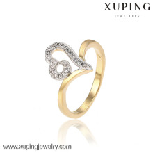 13217 China großhandel xuping gold ring entwirft einfache herz ringe charme schmuck mode ring